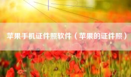 苹果手机证件照软件（苹果的证件照）