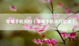 苹果手机流行（苹果手机流行壁纸）