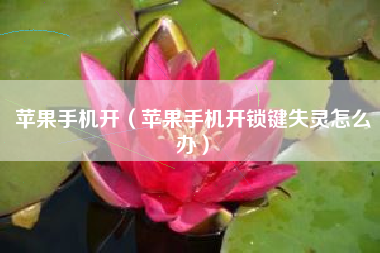 苹果手机开（苹果手机开锁键失灵怎么办）